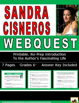 Preview of SANDRA CISNEROS Webquest | Worksheets | Printables