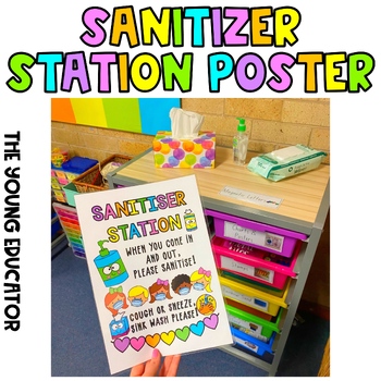 Preview of SANITIZER STATION POSTER *ENGLISH & FRENCH VERSIONS INCLUDED*
