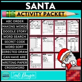 SANTA ACTIVITY PACKET word search CHRISTMAS worksheets NOR