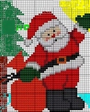 SANTA CLAUS, MURAL POSTER PIXEL ART - CODING 30 SHEETS WITH CODES