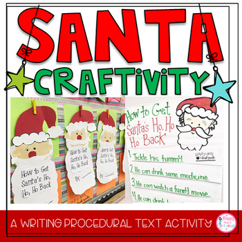Preview of SANTA Craft & Writing Activity/ Christmas Craft  (Kindergarten, 1st & 2nd Grade)