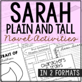SARAH PLAIN AND TALL Novel Study Unit Activities | Book Re