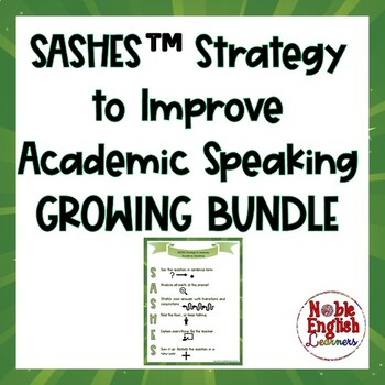 Preview of SASHES ™ Strategy for Academic Speaking for WIDA TELPAS ELPA21 GROWING BUNDLE