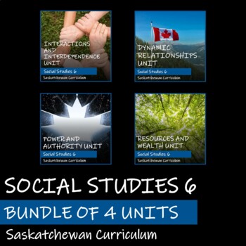 Preview of SASKATCHEWAN SOCIAL STUDIES 6 - BUNDLE OF 4 UNITS