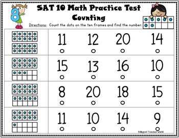 Kindergarten Math Help for Standardized Tests - Beginning Counting