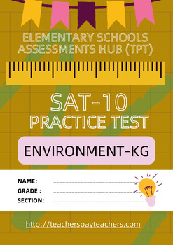 Preview of SAT-10 Practice Test in Environment KG-Set 1 (+ Access to Online Format)