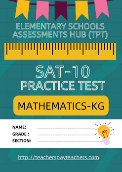Preview of SAT-10 Practice Test in Math KG-Set 1 (+Access to Online Format)