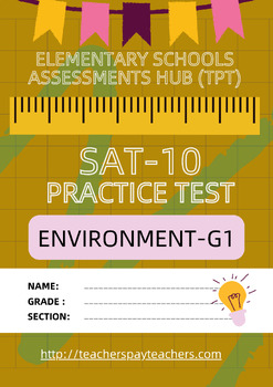 Preview of SAT-10 Practice in Environment Grade 1-Set 1 (+ Access to Online Format)