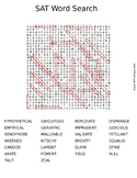 SAT, ACT, High School Word Search Puzzles