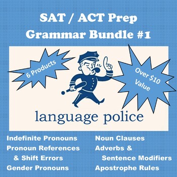 Preview of SAT / ACT Prep: Grammar Bundle #1 (Pronouns, Apostrophes, Noun Clauses, Adverbs)