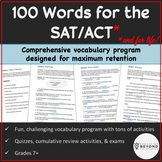 SAT ACT Vocabulary 1 | Vocabulary Activities Assessments