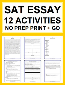 Preview of SAT Essay: Common Core Aligned: Complete Guide (12 Activities)