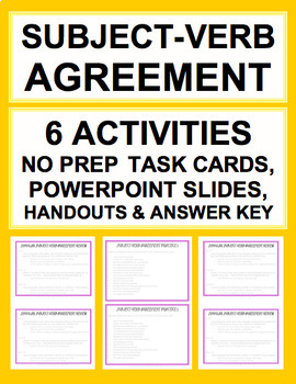 Preview of Subject Verb Agreement | Printable & Digital
