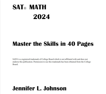 Preview of SAT Math: Master the Skills in 40 pages