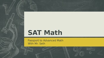Preview of SAT Math: Passport to Advanced Math