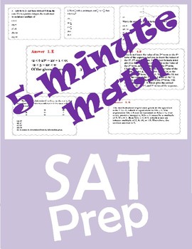 Preview of 5-Minute Math: SAT Prep