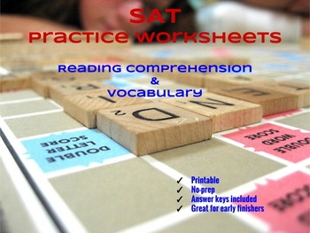 Preview of SAT Practice: Reading Comprehension & Vocabulary Mini-Bundle