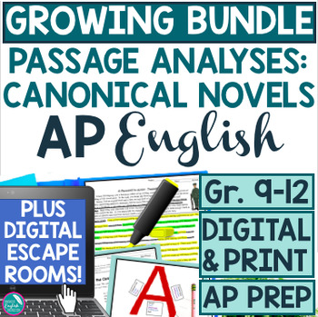 Preview of AP English Language AP English Literature SAT Prep Bundle Digital Escape