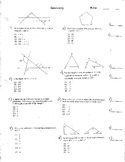 SAT Prep Math Preparation Geometry Three Worksheets Double
