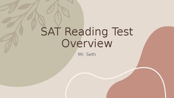 Preview of SAT Reading Test Overview PowerPoint