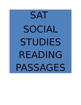 Preview of SAT Social Studies Reading Passages (Bundle)