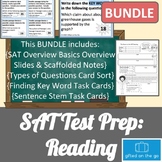 SAT Reading Test Prep: Bundle with Overview, Questions Sor