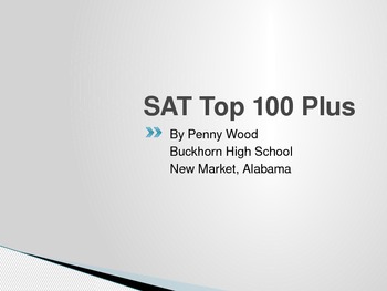 Preview of SAT and ACT Advanced Placement English Top 100 Vocabulary