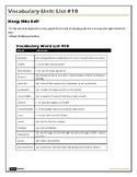 SAT Vocabulary List #10 - COMPLETE UNIT