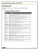 SAT Vocabulary List #11 - COMPLETE UNIT
