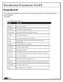 SAT Vocabulary List #3 - Crossword