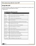 SAT Vocabulary List #7 - COMPLETE UNIT