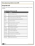 SAT Vocabulary List #9 - COMPLETE UNIT