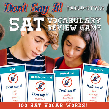 Preview of SAT Vocabulary Review Game: Taboo Style