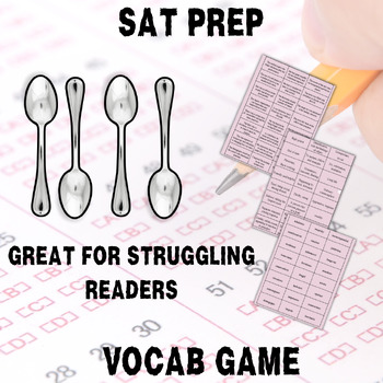 Preview of SAT Vocabulary Spoon Game | SAT Test Prep | High School Vocabulary Game