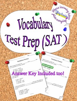 Preview of SAT Vocabulary Test Prep