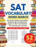 SAT Vocabulary Word Search Puzzles, 52 puzzles with answer key