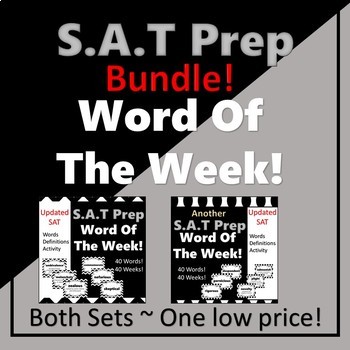 Preview of SAT Vocabulary Word of the Week BUNDLE