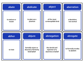 SAT Vocabulary Words Flashcards + Vocabulary List Bundle | TPT