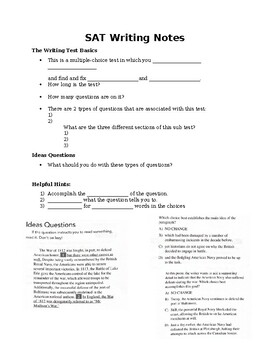 Preview of SAT Writing Guided Notes