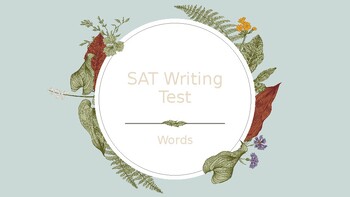 Preview of SAT Writing: Words Review PowerPoint