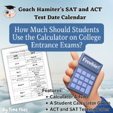 SAT and ACT Testing Dates and Calculator Dilemma Freebie