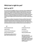 SAT and ACT test side-by-side comparison