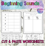 SATPIN Beginning Sounds NO PREP Cut and Paste Worksheets