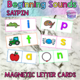 SATPIN Literacy Center Beginning Sounds Magnetic Letter Cards