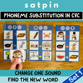 Preview of SATPIN CVC Initial, Middle, End Sound Aural Phoneme Substitution & Manipulation