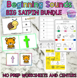 SATPIN Beginning Sounds No-Prep Worksheets and Literacy Ce