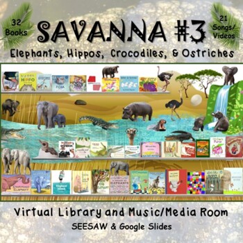 Preview of SAVANNA #3: Elephant/Hippo/Crocodile/Ostrich Virtual Library & Music/Media Room