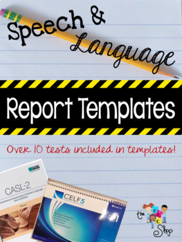 Preview of {SAVE 30%} Speech-Language Evaluation  Report Template MEGA PACK
