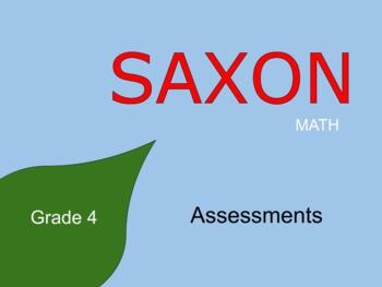 Preview of SAXON Math Grade 4 Assessments