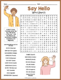 SAY HELLO AROUND THE WORLD Word Search Puzzle Worksheet Activity